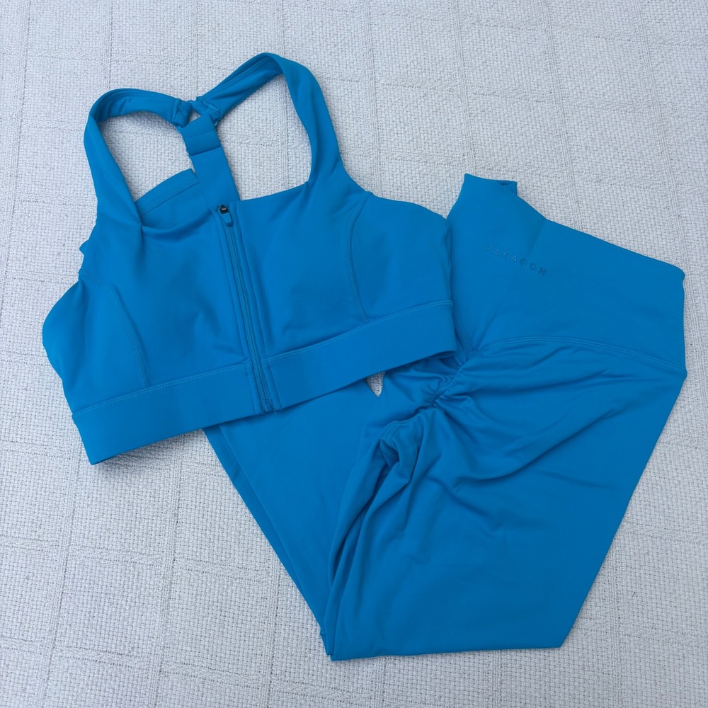 Women's Medium PARAGON Locked In Bra Sculptseam Plus Legging Set Tropical Breeze